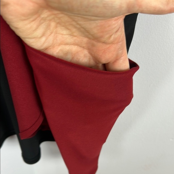 Sympli Black and Red Cardigan Sweater Open-Front Design Size 8 - Picture 7 of 10